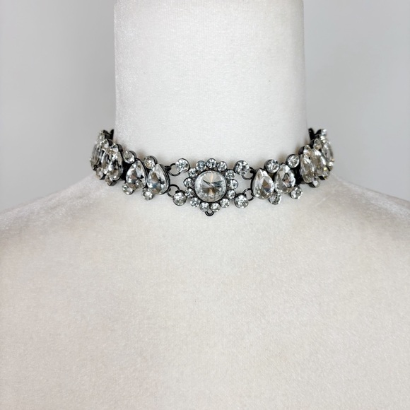 Amber Sceats Crystal Choker Necklace in Silver - Picture 1 of 5